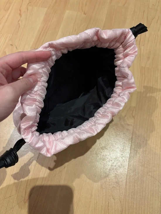 Victoria's Secret Light Pink Satin Drawstring Cosmetic Pouch - Picture 5 of 5